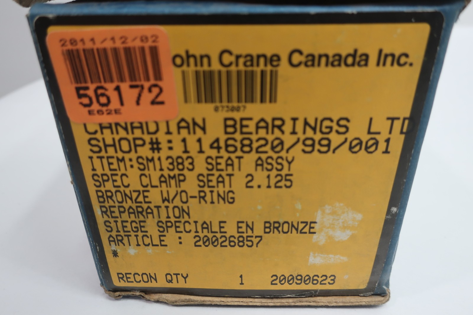 John Crane SM1383 Spec Clamp Seat 2.125in