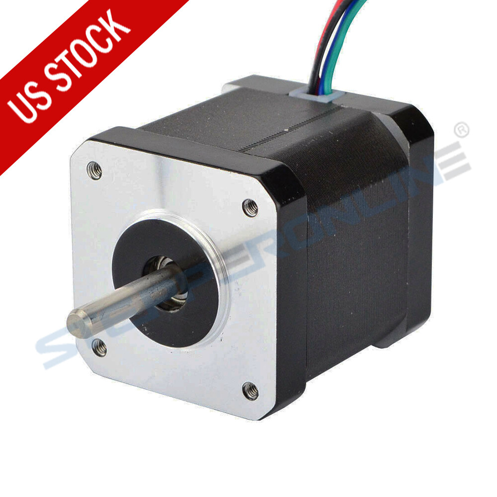 0.9deg Nema 17 Stepper Motor 46Ncm(65.1oz.in) 2A 12V 42x48mm 4-wire 3D Printer