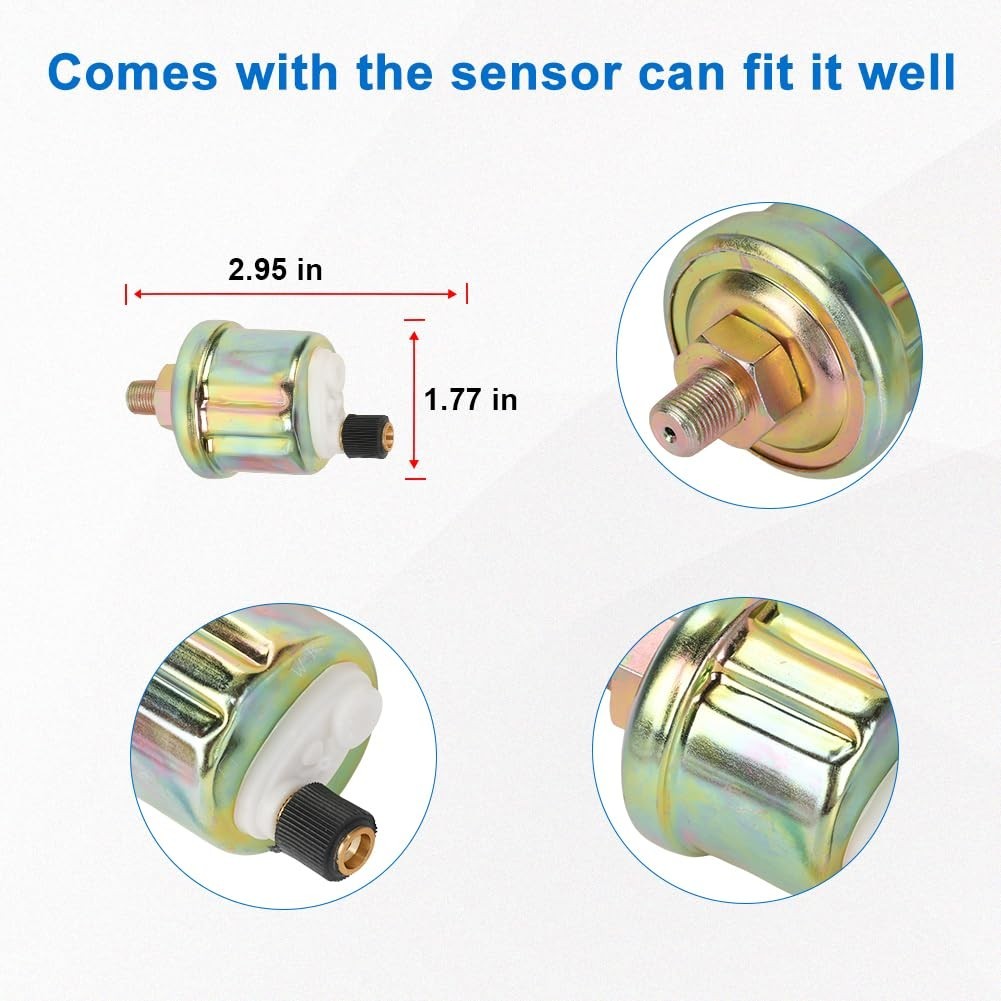 52mm Water Temp Oil Pressure Voltmeter Triple Gauge Set 3 in 1