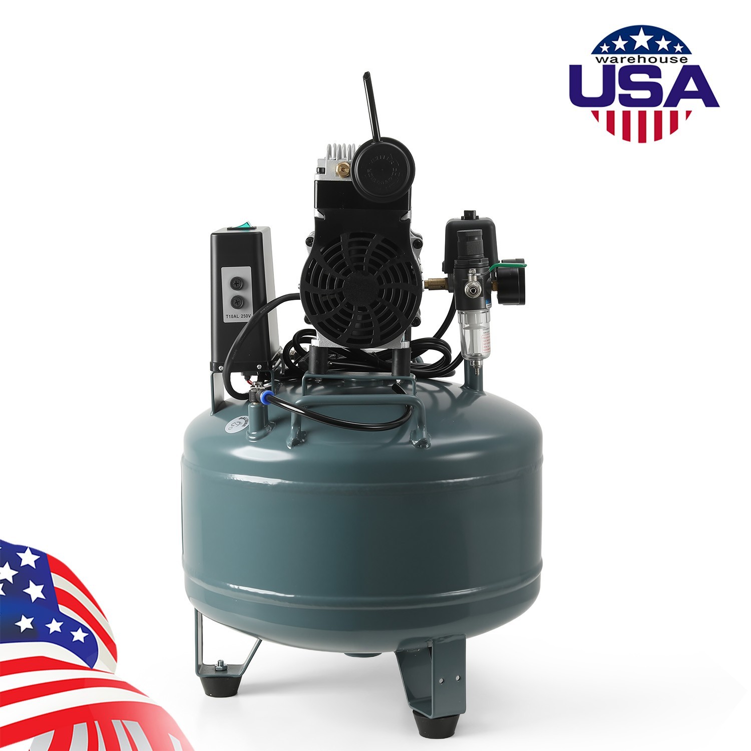 FDA Dental Silent Oil-Free Dental Air Compressor/Suction Machine Vacuum System