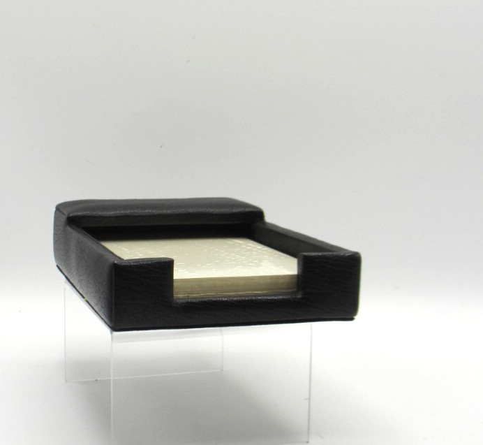 Desk Memo Tray Leather Graphic Image Black