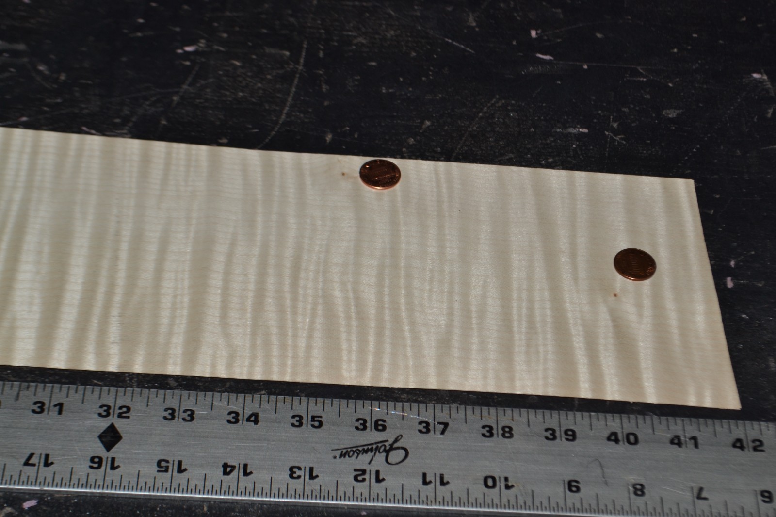 Flame Maple Raw Wood Veneer Sheet 5 x 41 inches 1/42nd BLEMISHED 35137-82