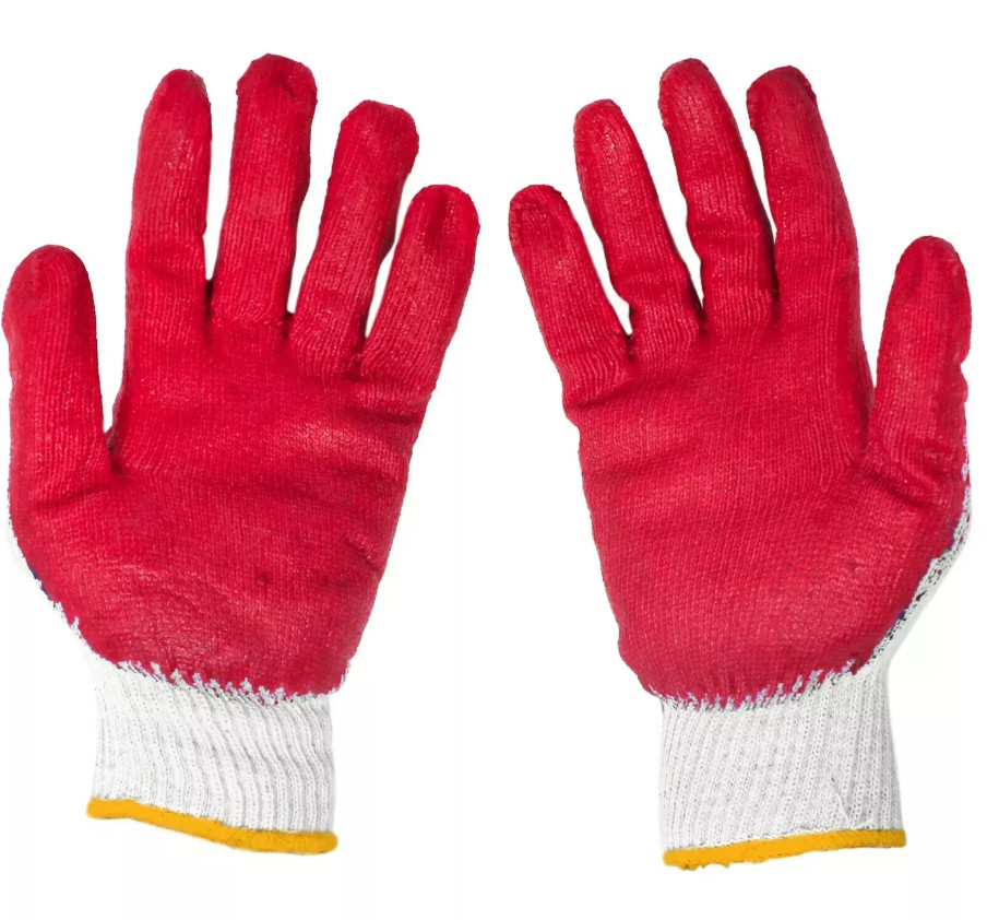 WHOLESALE Red Latex Dipped Gloves Rubber Palm Coated Work Gloves, ALL PURPOSE