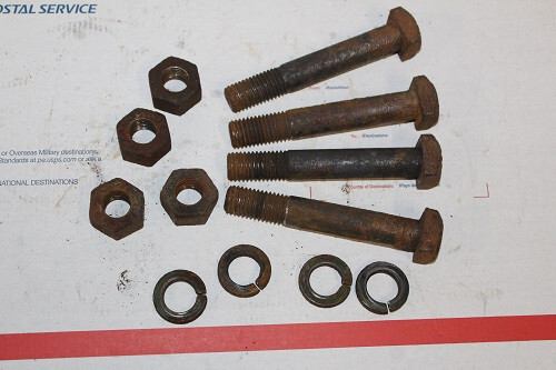 4 Original Genuine John Deere 3/4-10 x 4-3/4 Inches Front Pedestal Bolts Nuts Wa