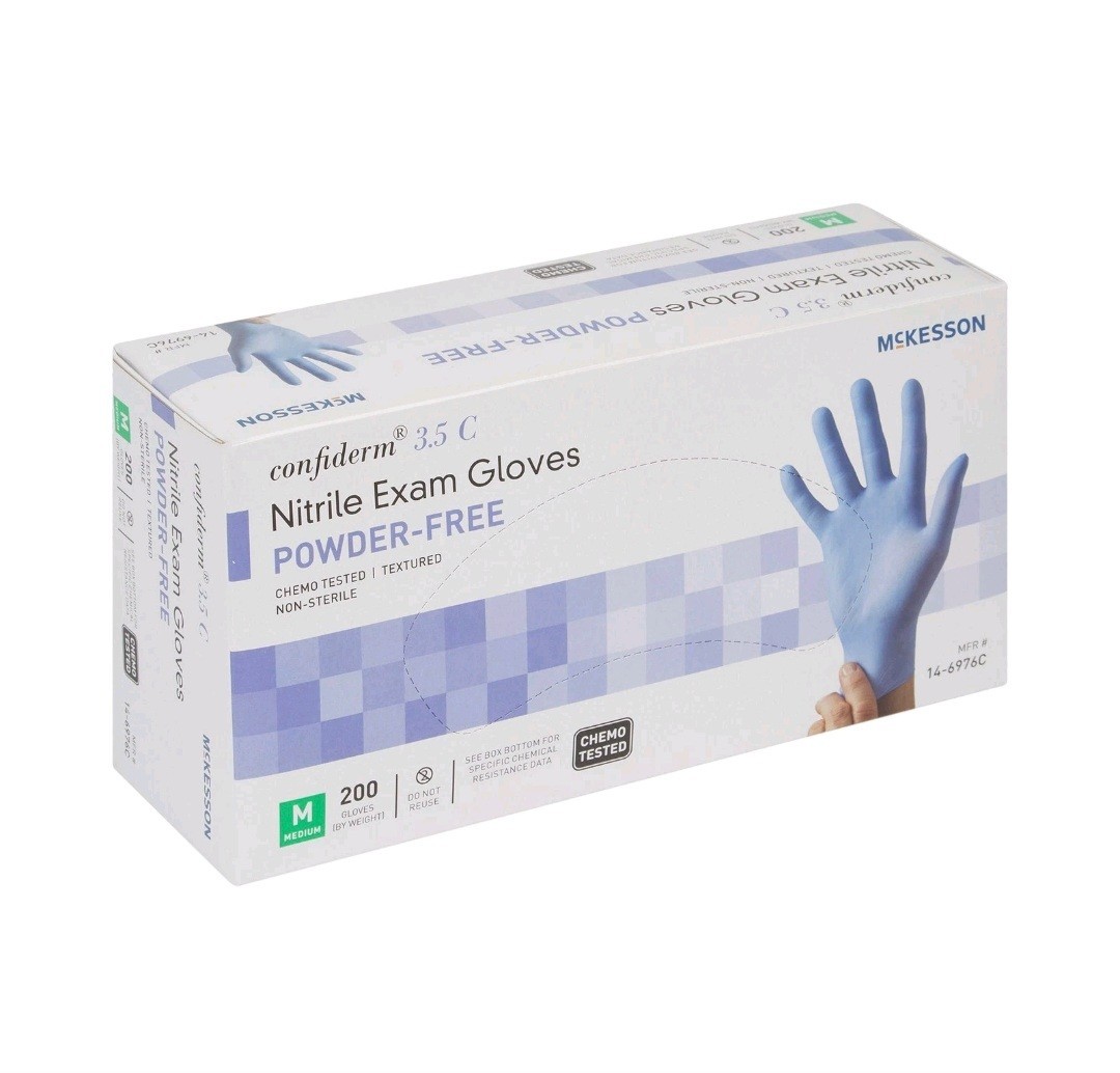 Exam Glove McKesson Confiderm® 3.5C Medium 200-Box/2000-Case-NonSterile Nitrile