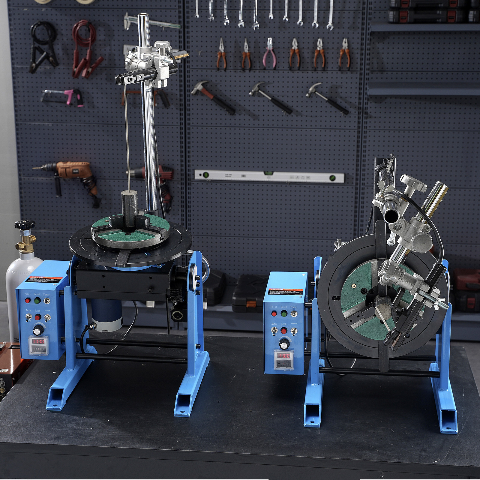 VEVOR 30KG Rotary Welding Positioner 0-90° Positioning Turntable Table 1-12RPM