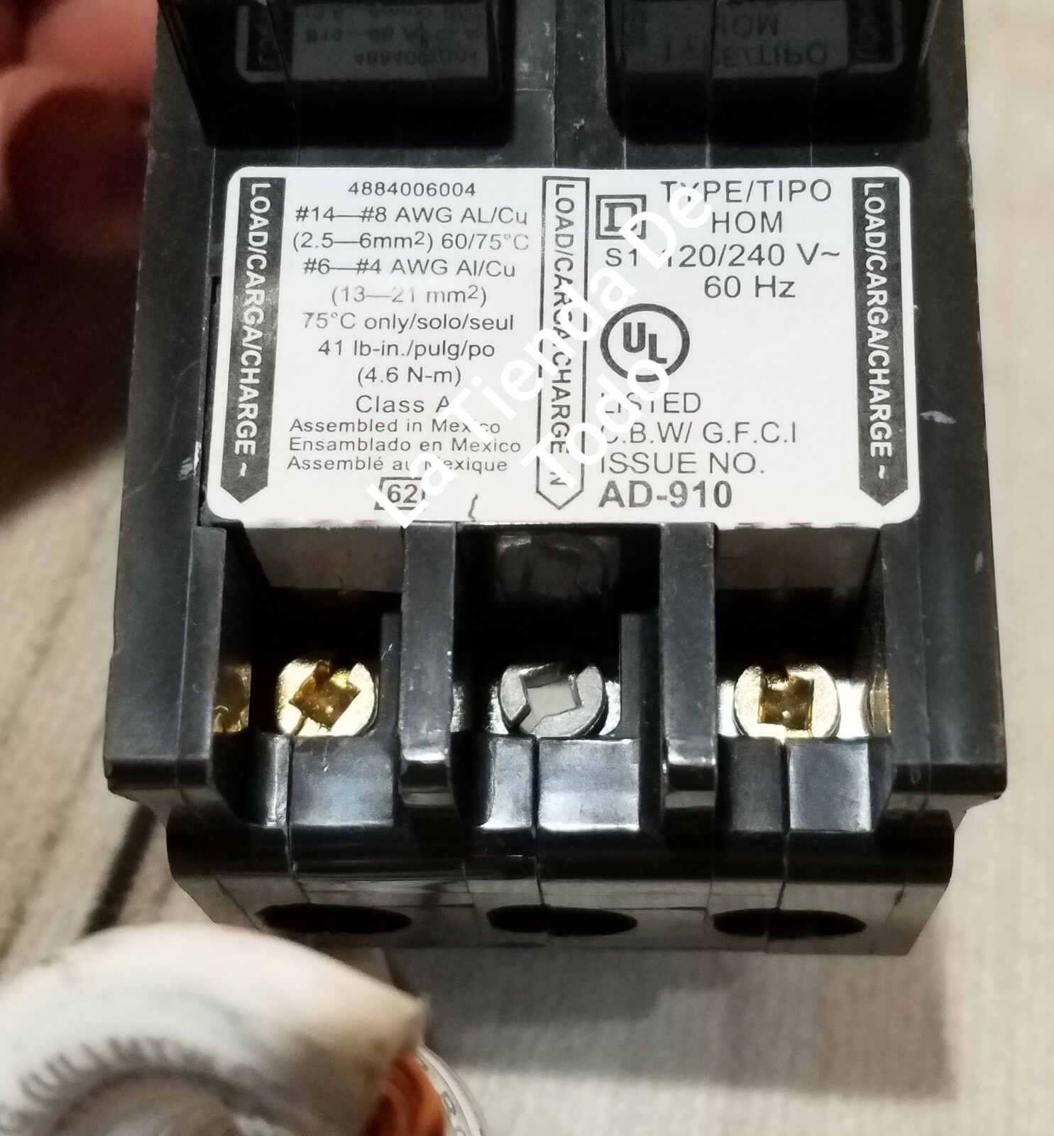 40A 240V GFIC GROUNDED CIRCUIT BREAKER INTERRUPTOR FITS D 2 HOM240GFIC READ