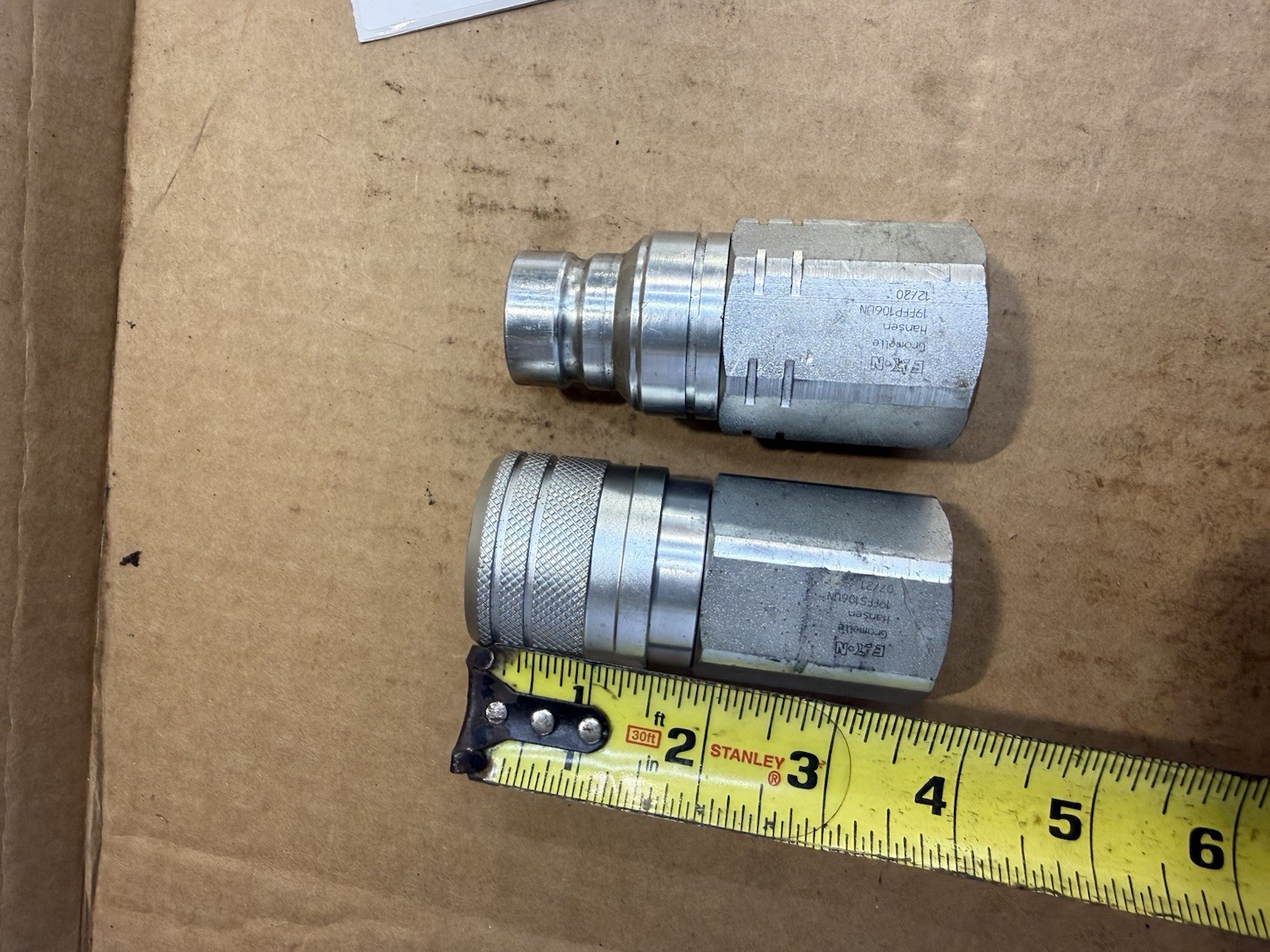 Eaton 19FFS106UN 19FFP106UN Hydraulic Quick Connect Coupling Male And Female Set