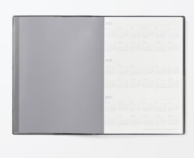NEW Muji 2026 Monthly Weekly Planner Dark Gray 2026.03-2027. 04