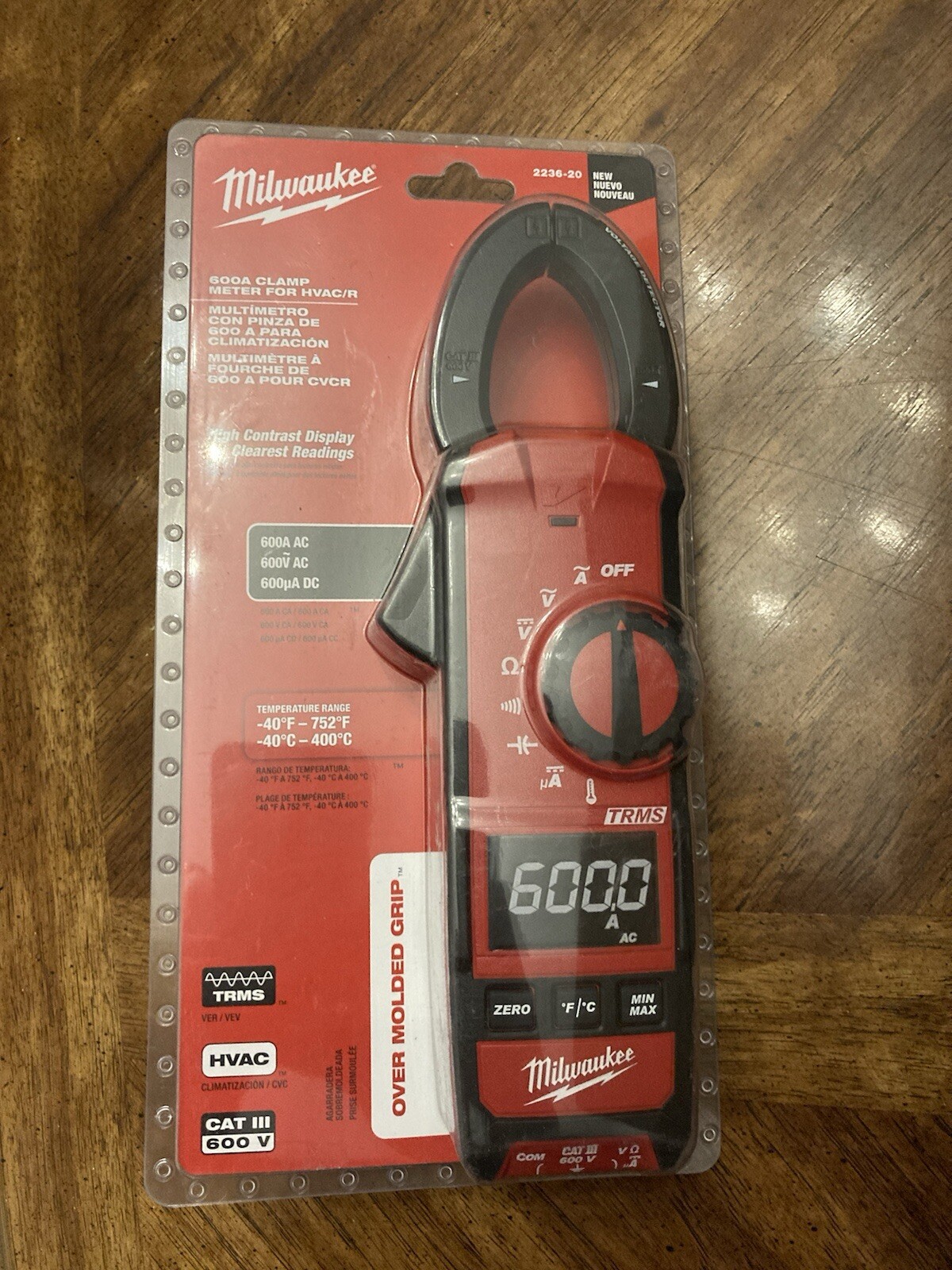 Milwaukee 2236-20 Clamp Meter for HVAC/R – Red