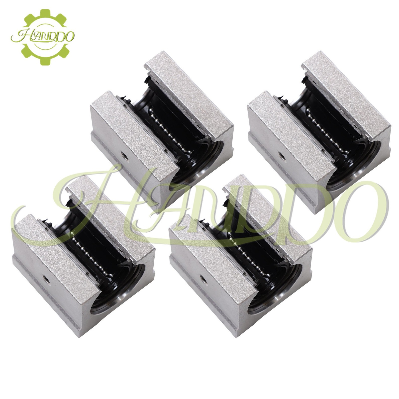 Linear Rails 2Pcs SBR20-2200mm & 4× SBR20UU Bearing Blocks & 4×20mm Fixing Rings