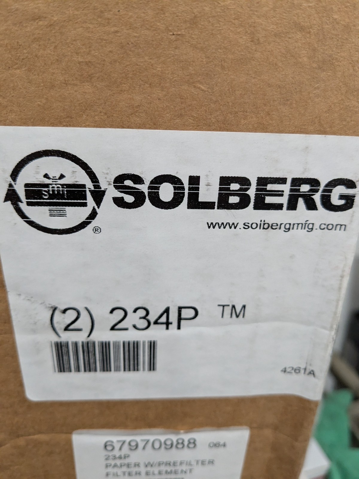 Solberg 244mm Long x 200mm Wide x 200mm Deep Filter Element Qty 2 234P