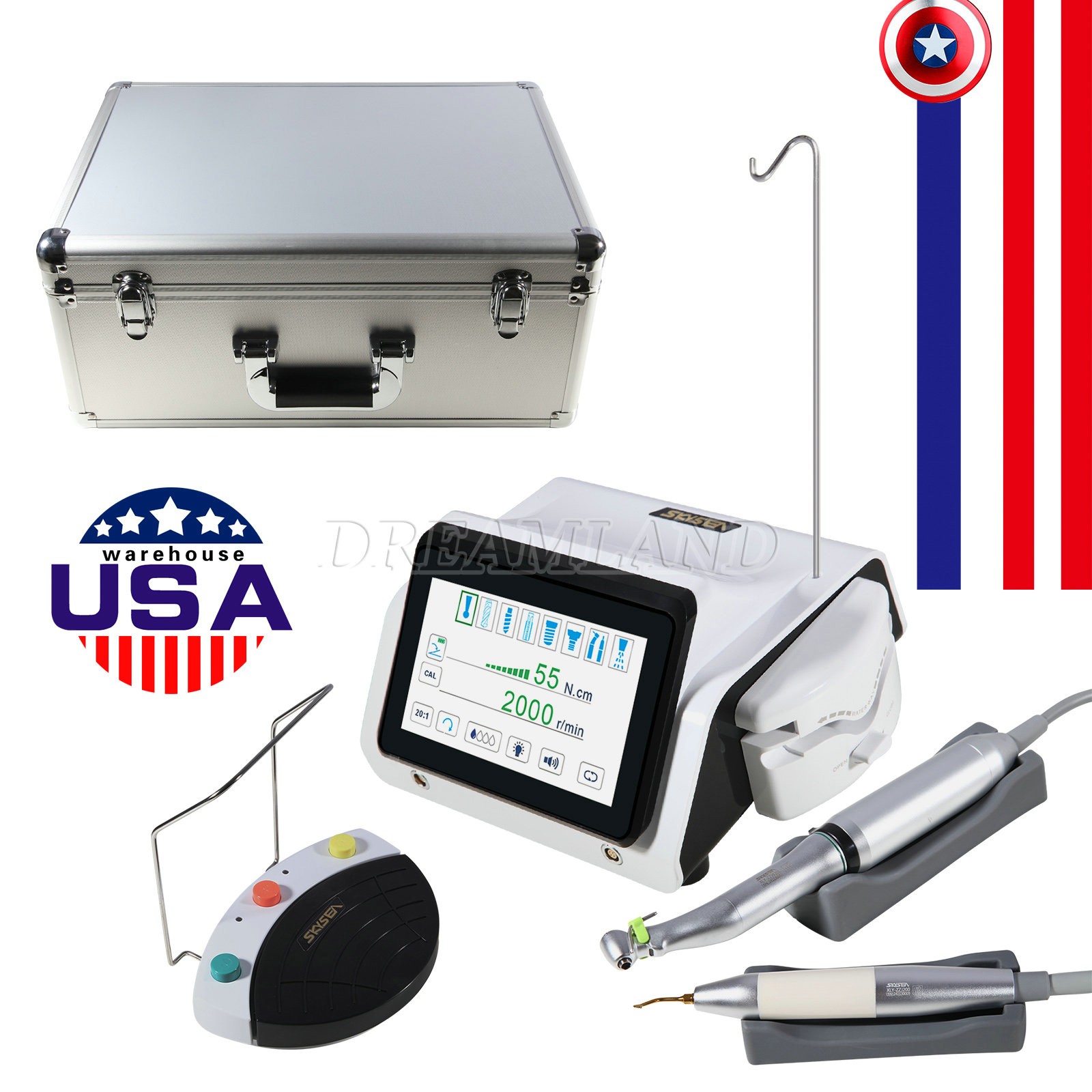 Dental Wireless LED Curing Light 1 Second Cure Lamp 4 Modes US