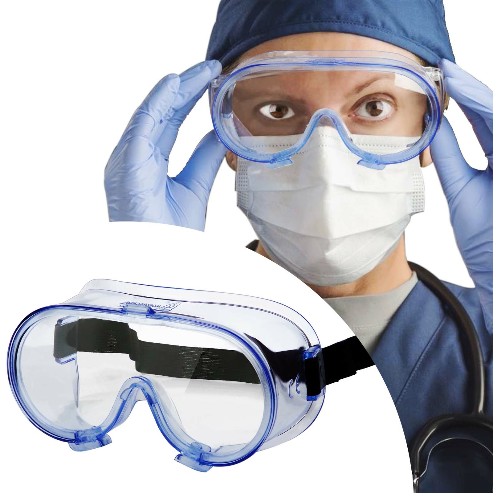 1PC Sealed Anti Fog Clear Safety Goggles Glasses Wildfire Anti Smoke and Dust