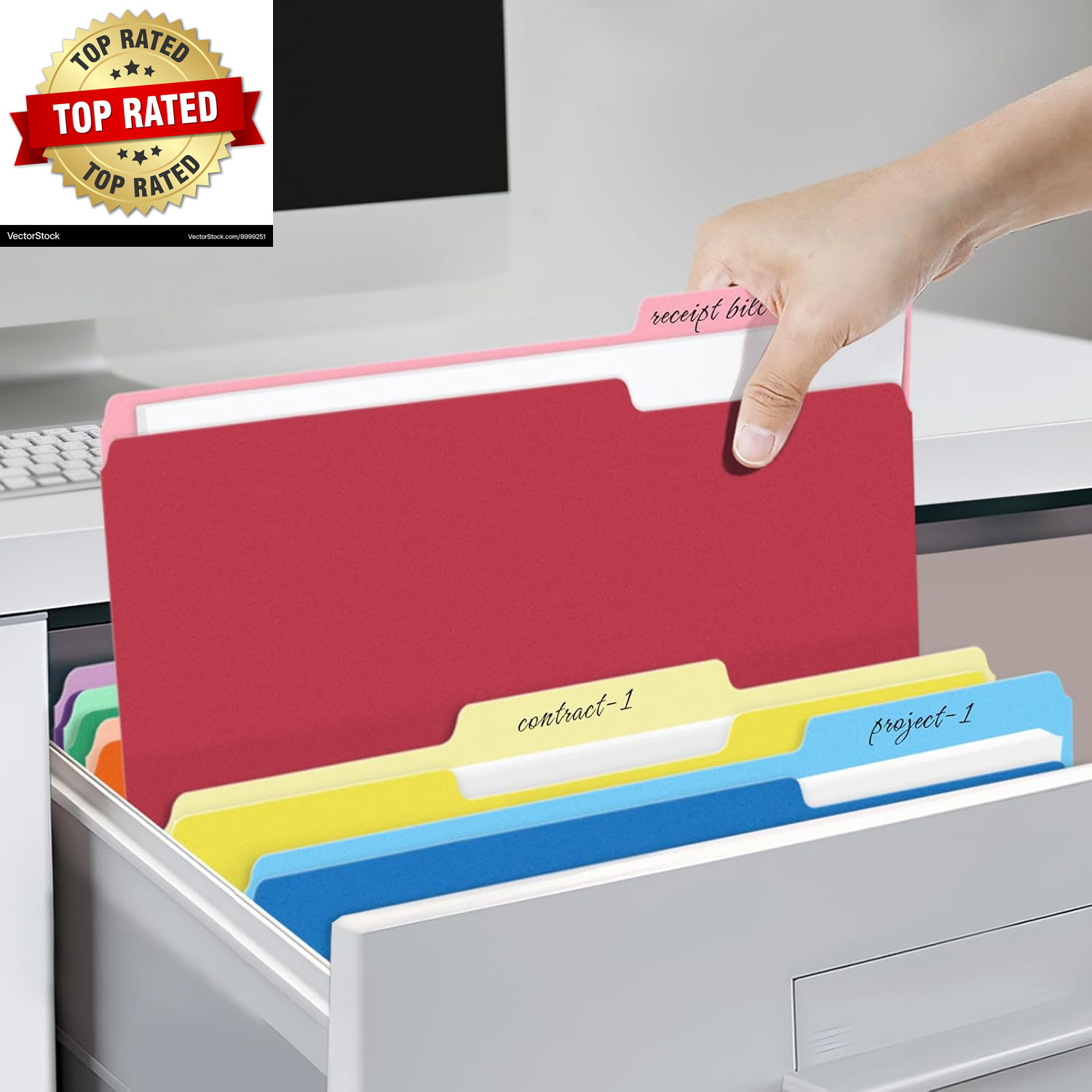 File Folders, 30 Pack Manilla Folders 8.5 X 11, Colored File Folders Home Office