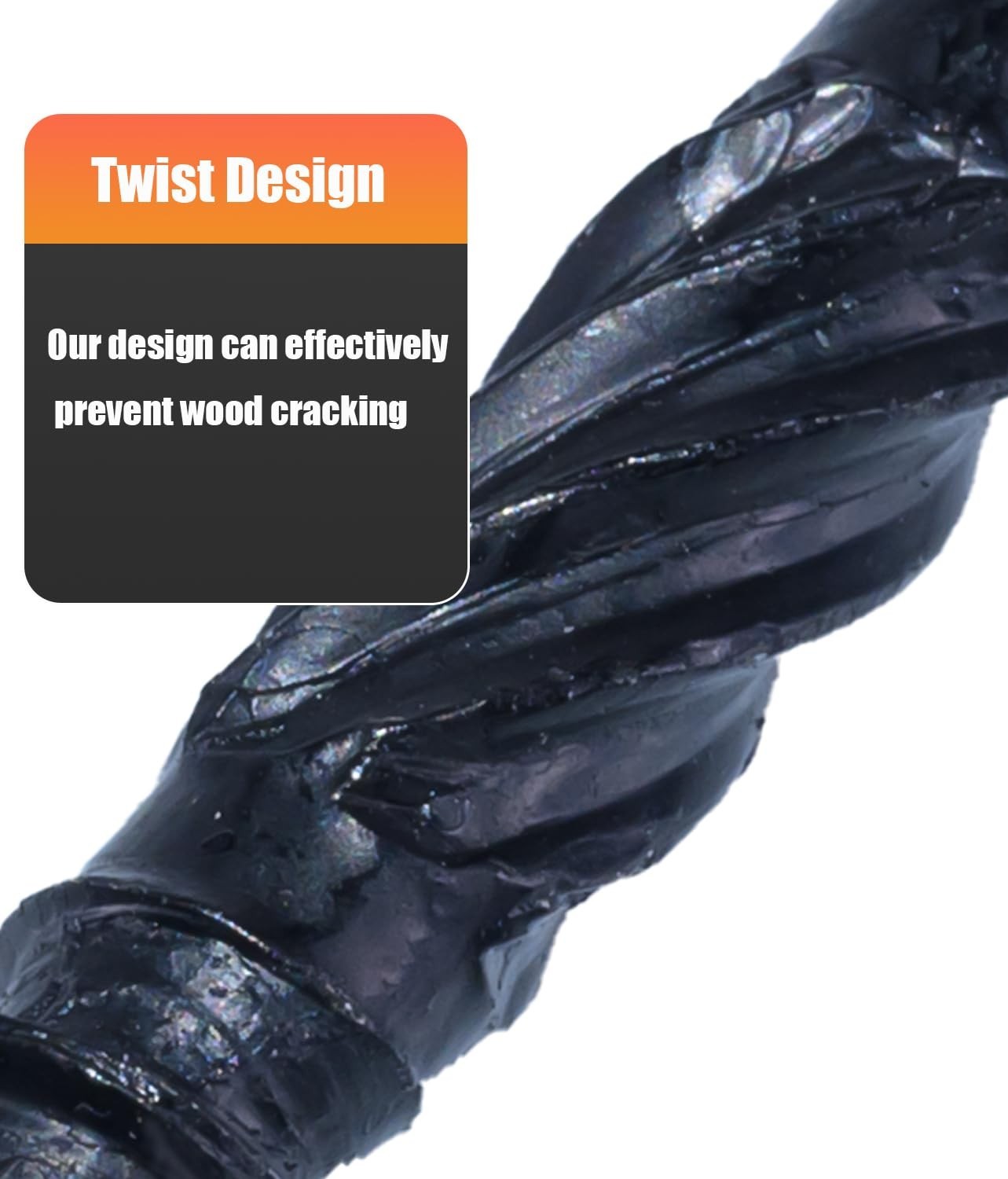 Structural Lag Screws 8 Inch, 50-Pack #14 X 8 Heavy Duty Black Timber Screws,