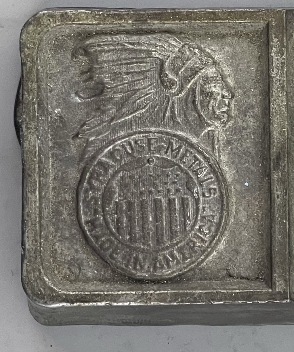 United American Metals Babbitt Ingot Marine Diesel Syracuse Metals 4lbs+ Vintage