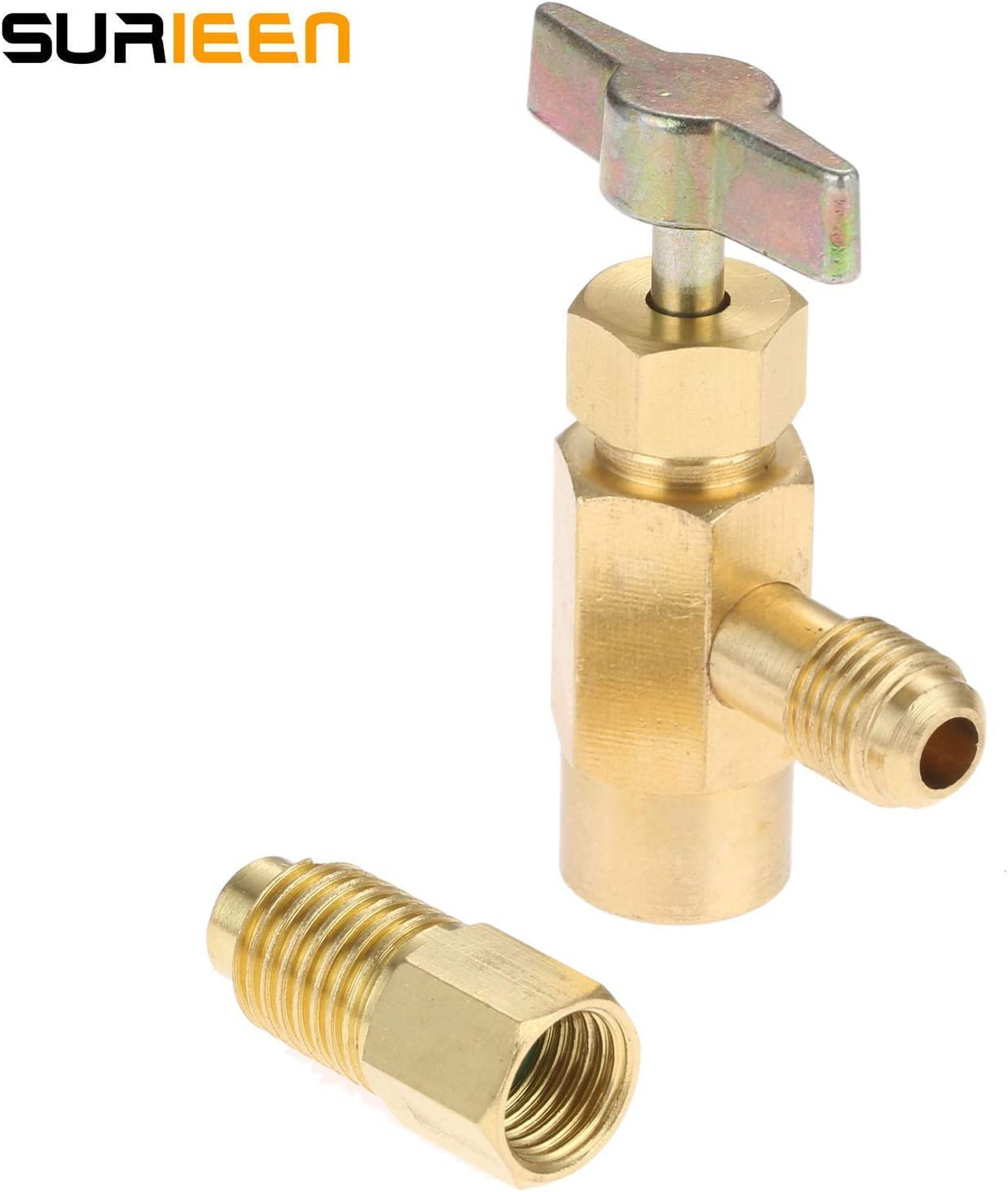 R1234Yf Self-Sealing Can Tap Depressor, F-1/4 SAE 1/2 LH Thread Valve Tool Bottl