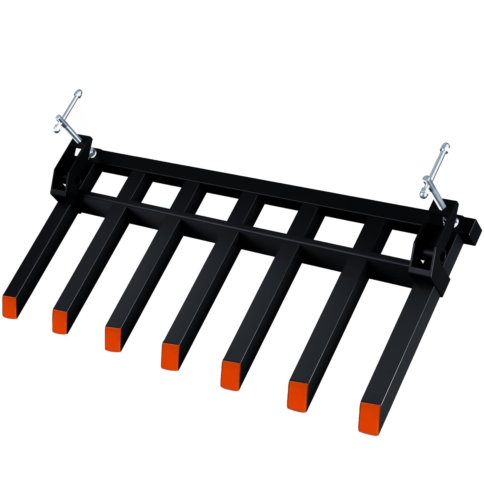 ✨7 Fork 5400LB Clamp on Debris Forks Fit 68″Bucket,Heavy Duty Tractor Attachment