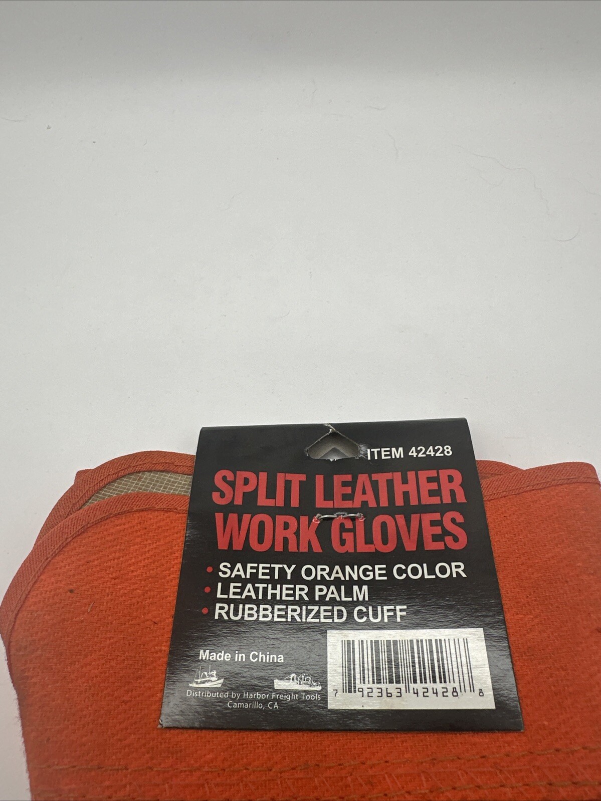 GLOVES, SPLIT LEATHER WORK GLOVES (ADULT SIZE/ ITEM #42428)