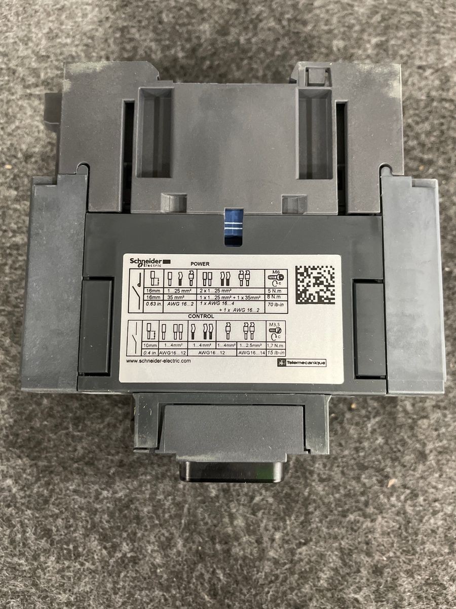 SCHNEIDER ELECTRIC LC1D50AG7 Contactor, TeSys Deca, 3P, 50A, 120V AC