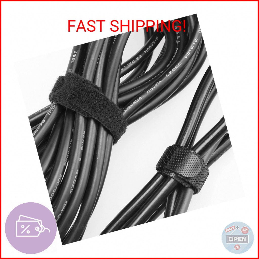 150PCS Reusable Fastener Straps – 6 Inch Cable Management Ties, Adjustable Hook