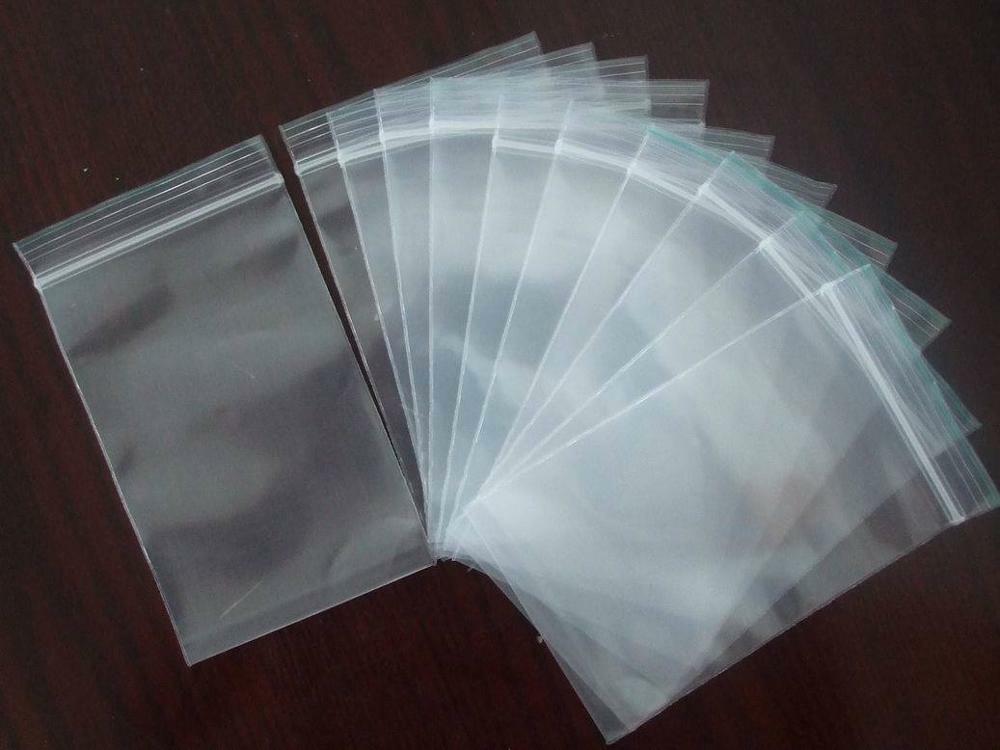 1000pcs 2-MIL Clear Reclosable ZipLock Poly Bags with Resealable Lock Seal