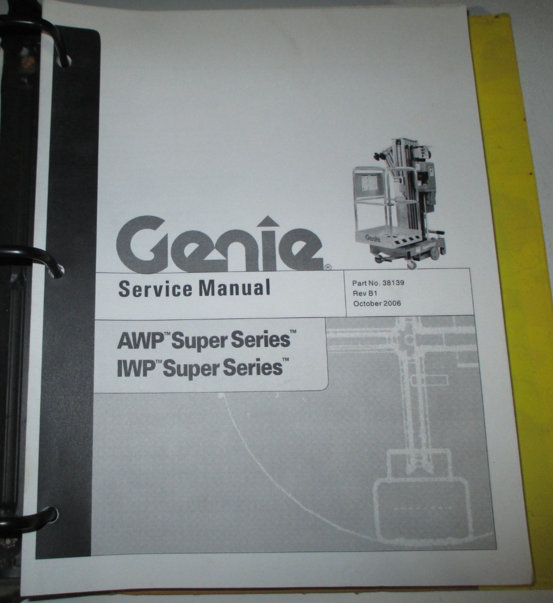 Genie AWP Super Series Parts Catalog & AWP IWP Work Platform Service Shop Manual