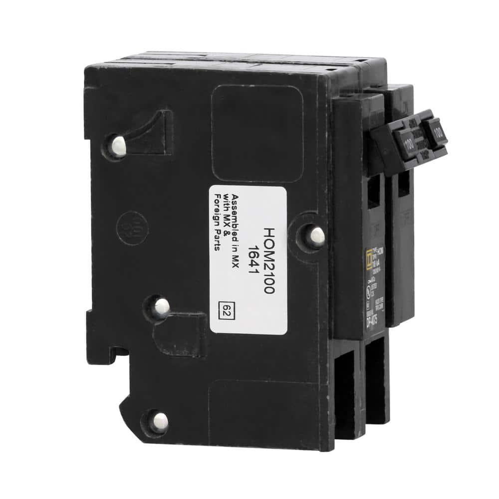 Homeline 100 Amp 2-Pole Main Circuit Breaker Easy To Install Plug-On HOM2100C