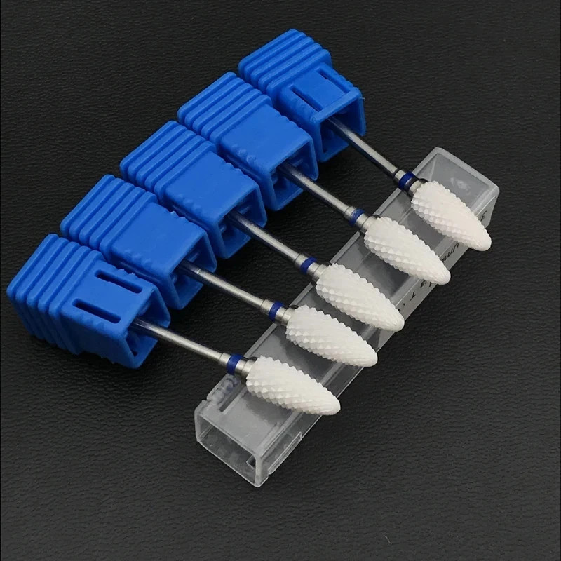5Pc Dental Lab Ceramic Zirconia Polishing Drill Burs Bullet 3/32″ HP Shank