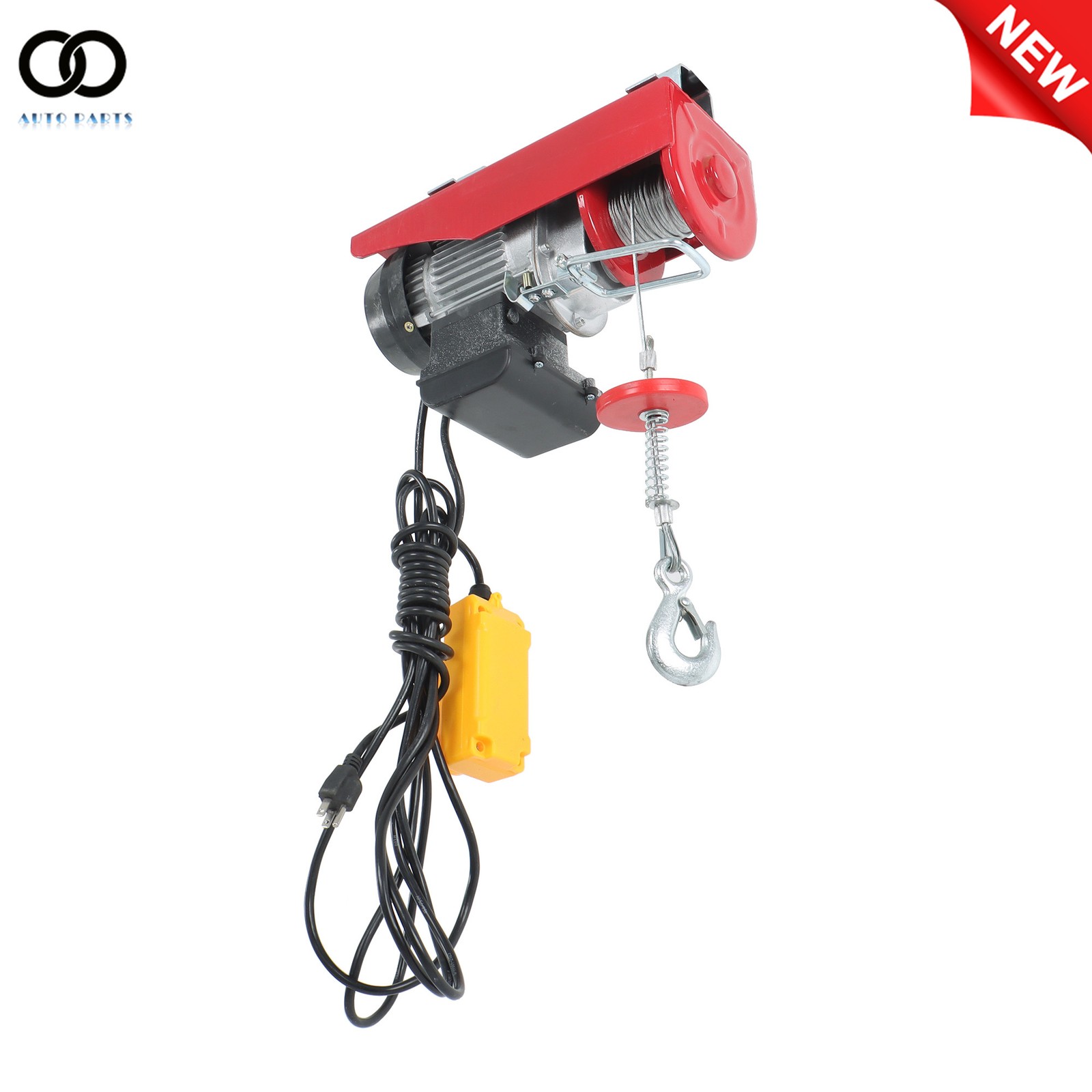 440lbs/ 200kg 110V Electric Hoist with 14 FT Wired Remote Control 510W Motor