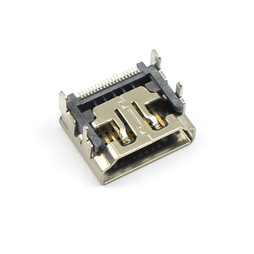 5Pcs HDMI 19 Pin 19P Female SMT SMD Jack Connector PCB 4 Legs Plug Socket