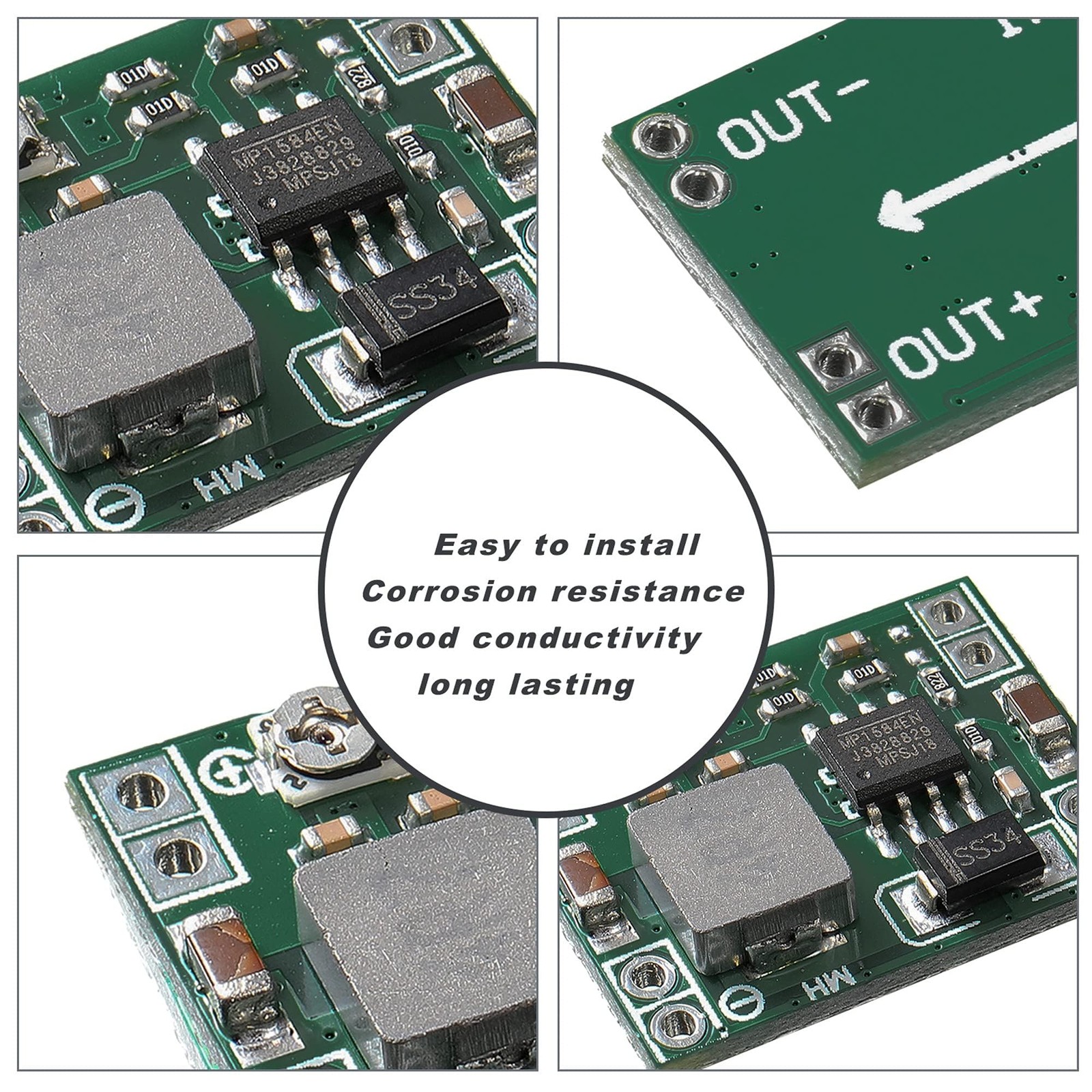 Mini MP1584EN DC-DC Buck Converter Adjustable Module 24V to 12V 9V 5V 3V 6 Pack