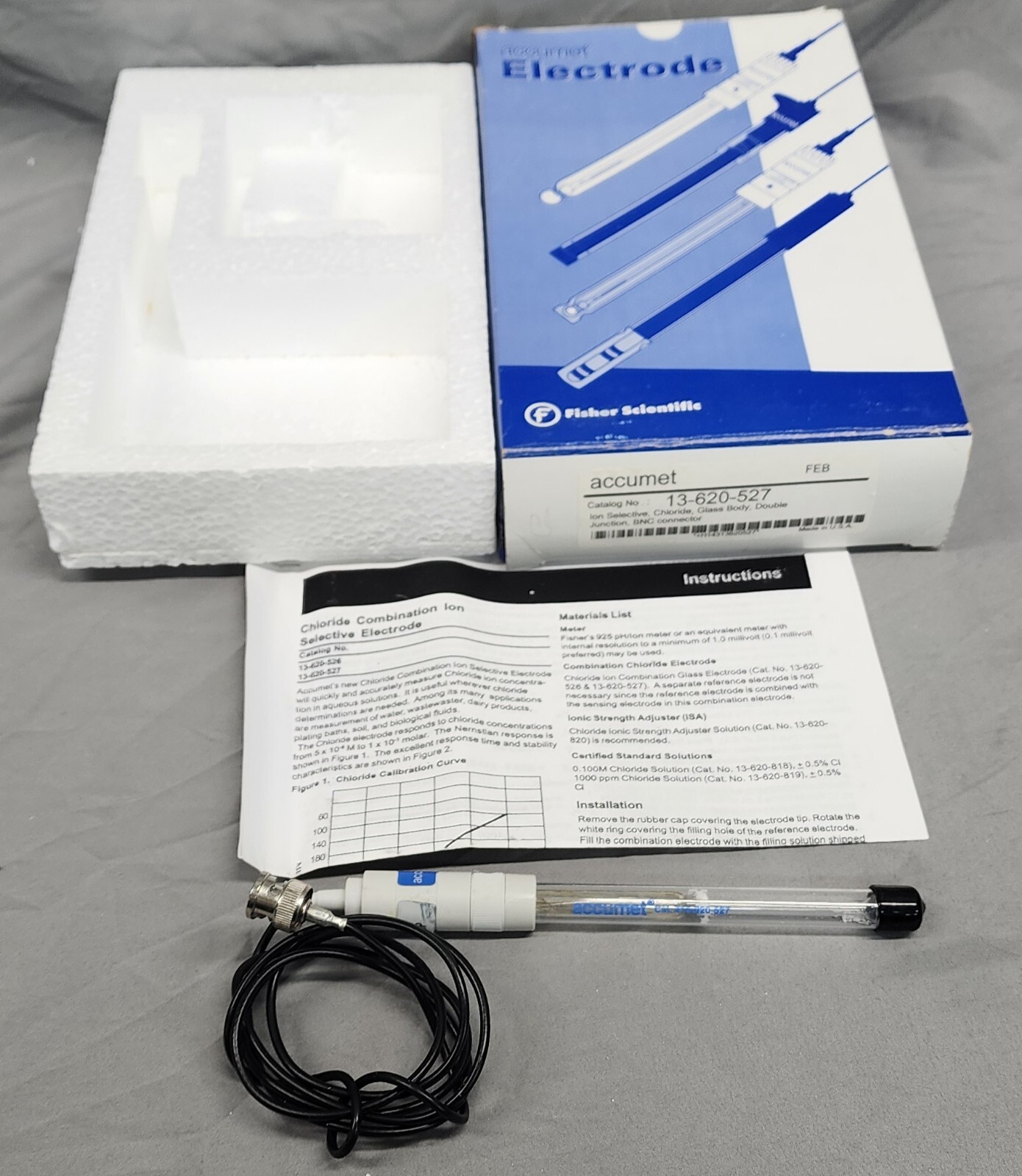  Fisher Scientific Accumet pH Electrode Probe 13-620-527