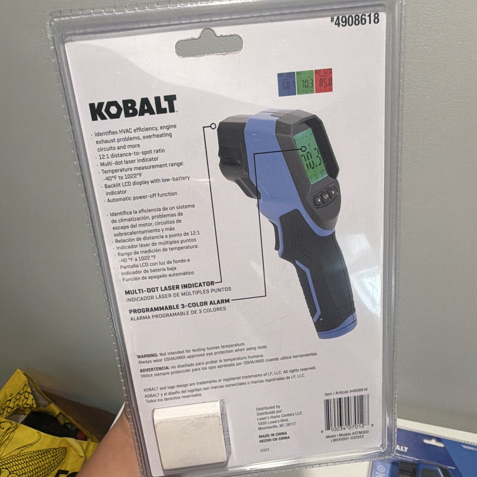 2 box KOBALT 12:1 Digital Non-Contact Laser Infrared Thermometer -58°F to 1022°F