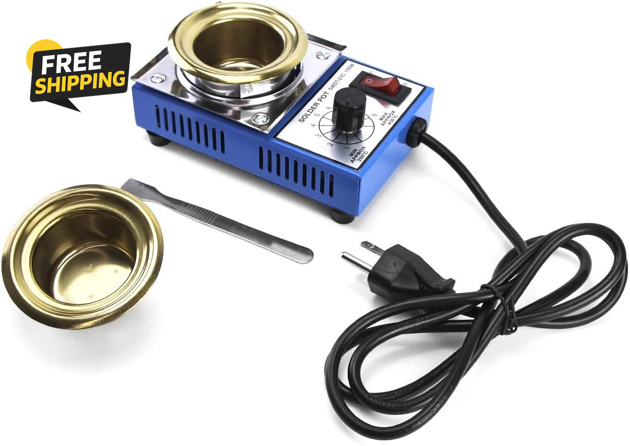 Solder Pot, 150W 110V, 50Mm Soldering Bath Titanium Plate, Capacity 500G