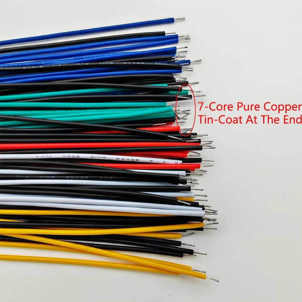50pcs 5mm Red, Yellow, Green, Blue, White LED Lights, 12VDC Prewired 7.8 Inch…
