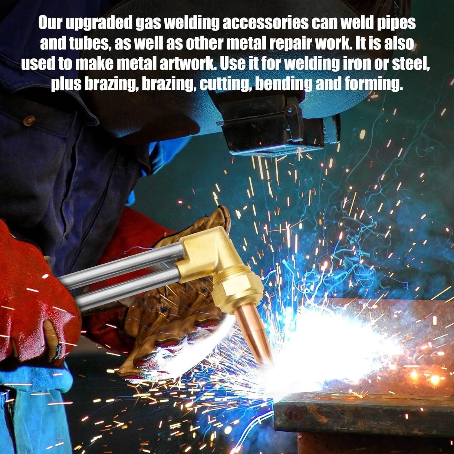 HVAC Portable Oxygen Acetylene Welding Cutting Torch Kit w/ Carrying Case & Tank