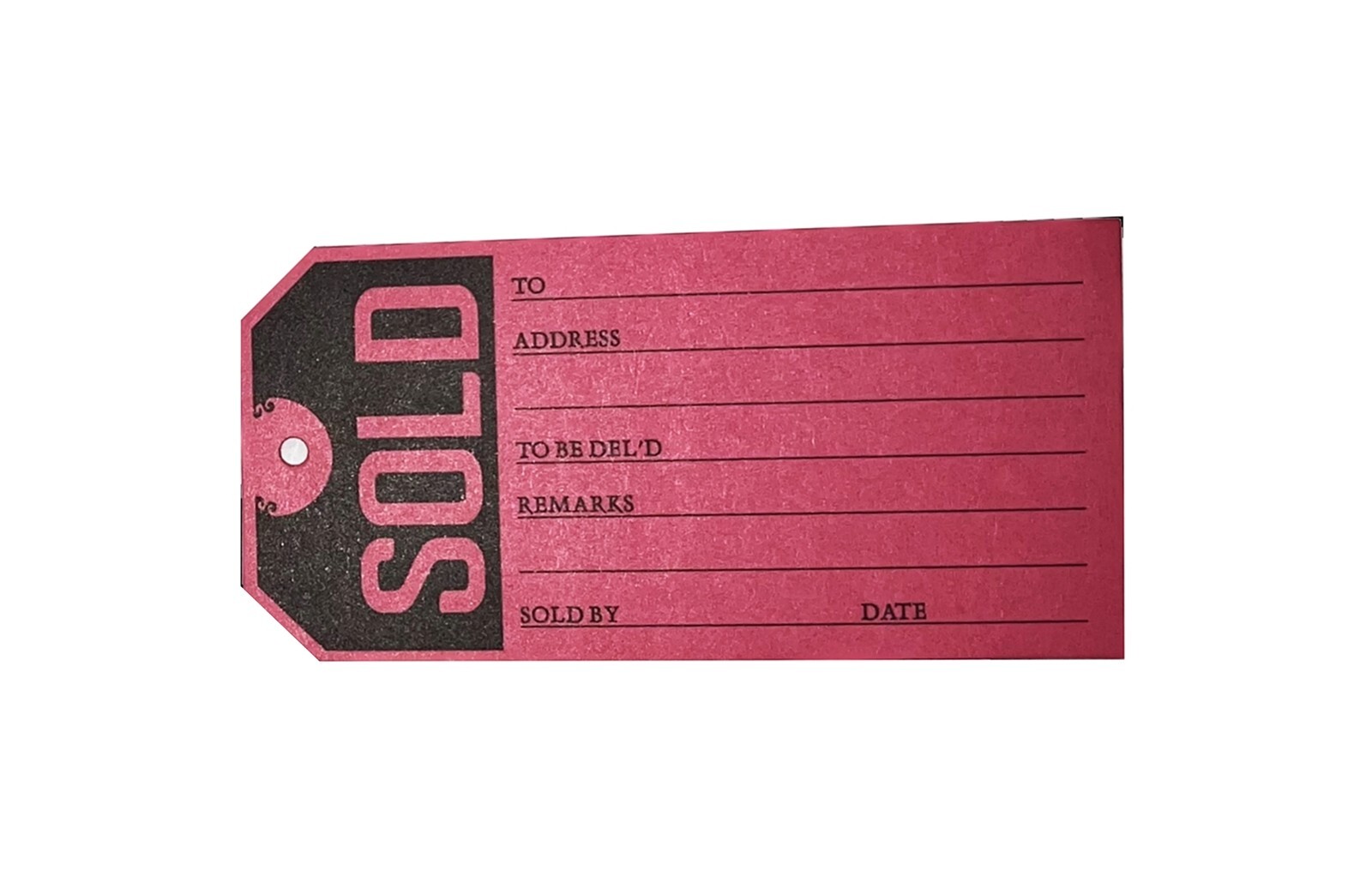 100 pcs SOLD Tags 4 3/4″ x 2 3/8″ Retail Inventory Garage Sale Swap Meet Tag