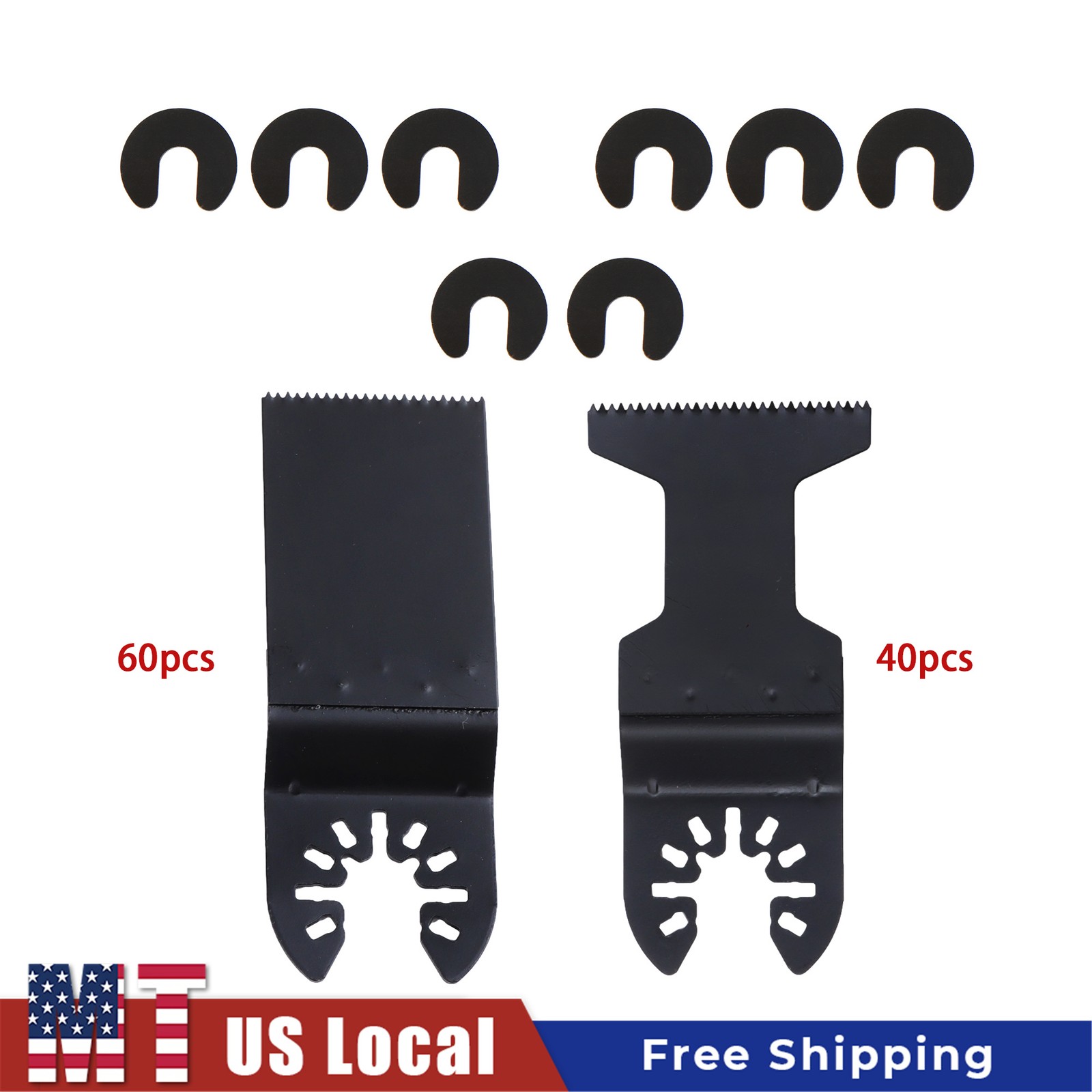 100Pack Oscillating Saw Blades Universal Quick Release Multi Tool Blades Kits