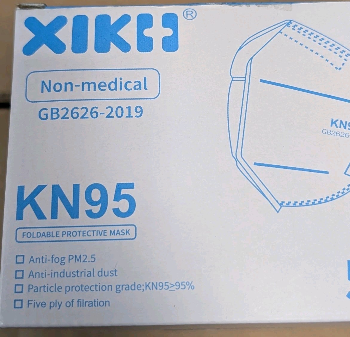 Sengtor KN95 Respirator Mask GB2626-2019 particulate respirator 50 pcs sealed