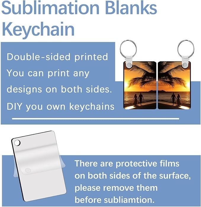 240Pcs Sublimation Keychain Blanks Double Sides 80 MDF Sublimation Keychains