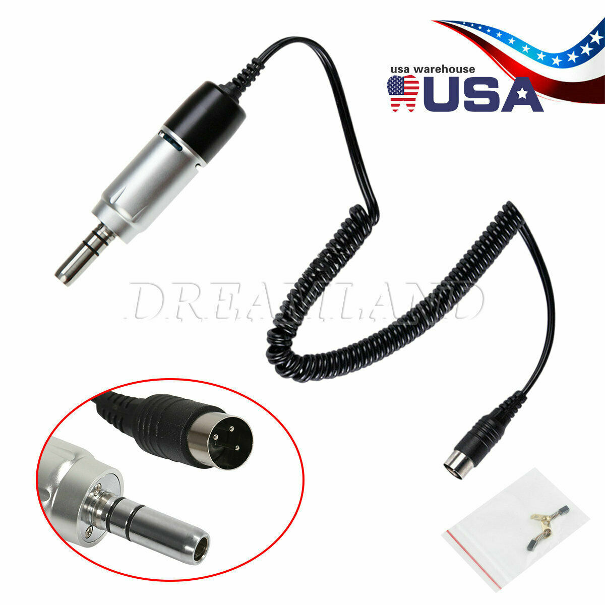 Electric Micromotor 35K RPM Dental E-Type Motor Handpiece 35,000rpm Polishing ET