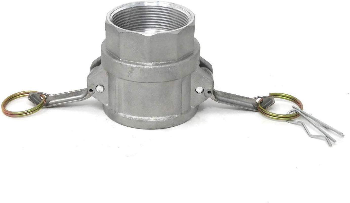 Gloxco Aluminum Type D Cam and Groove Hose Fitting, 2? Female Camlock X 2? Fema