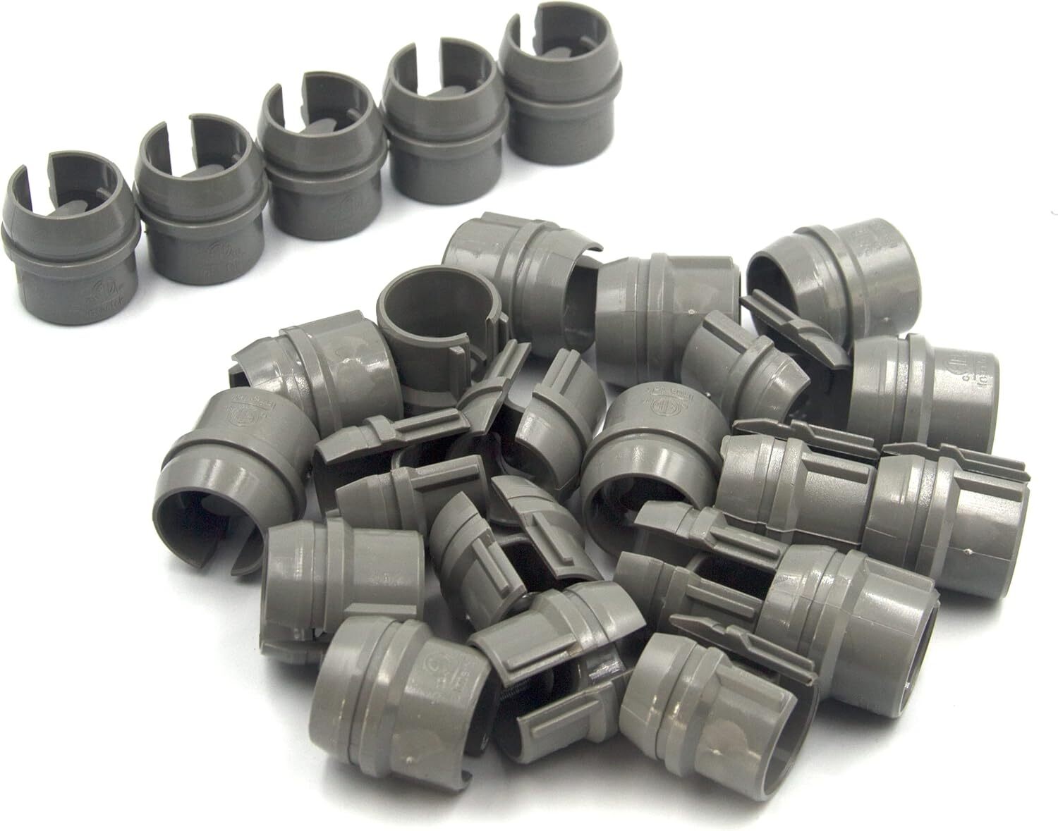 ISPINNER 25pcs 1/2 Inch Non-Metallic Cable Connectors, Labor Inch, Grey