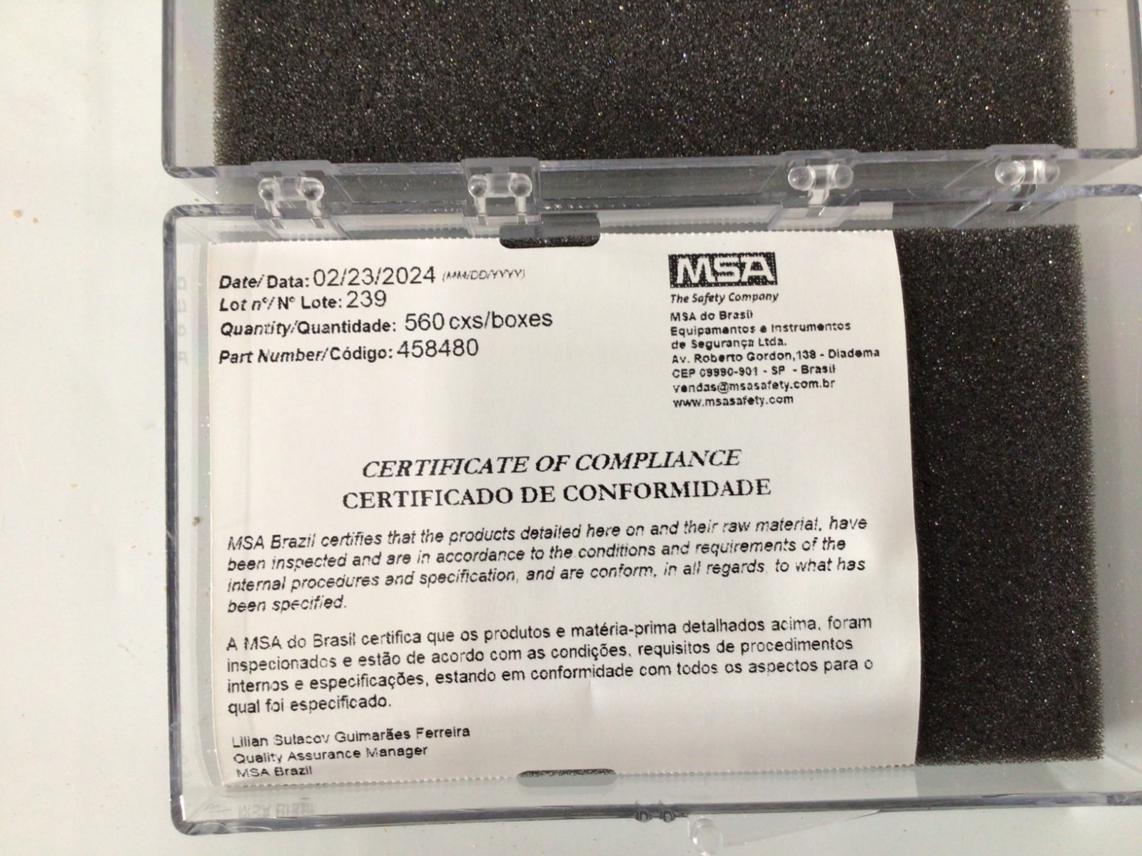 Msa Safety Replacement Smoke Tube,Plastic,PK12 458480 Msa Safety 458480