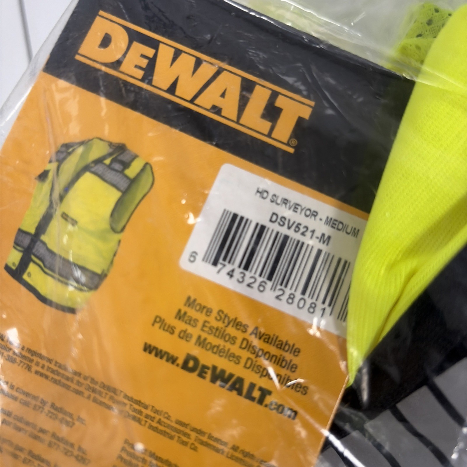 DEWALT DSV521 Class 2 Heavy Duty Surveyor Vest, Medium