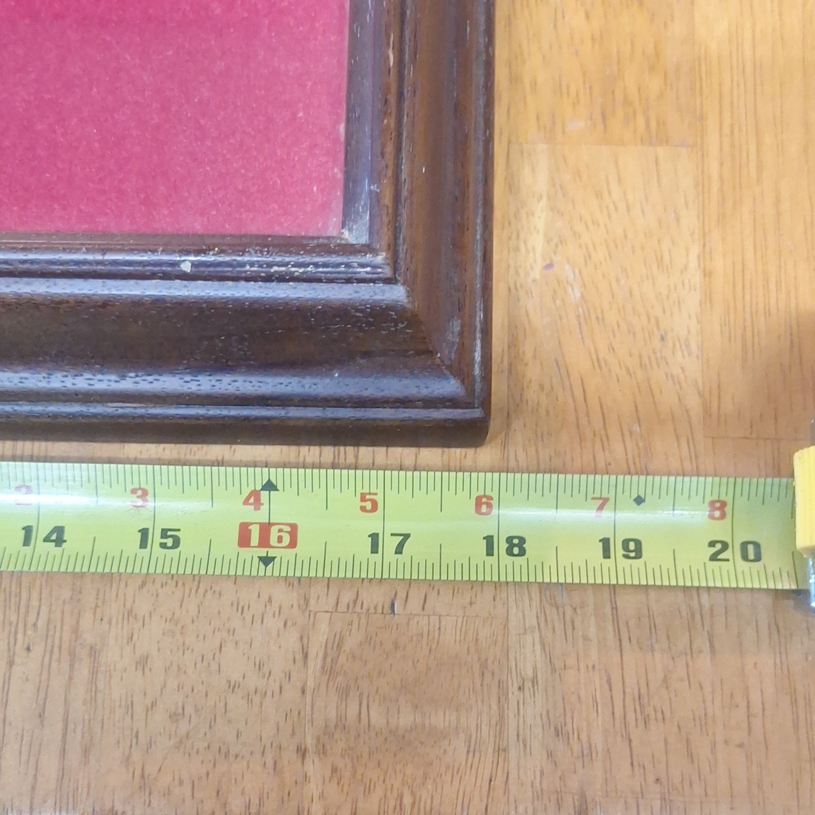 Studio America Wall Mounted Wood & Glass Display Case with Red Felt Interior
