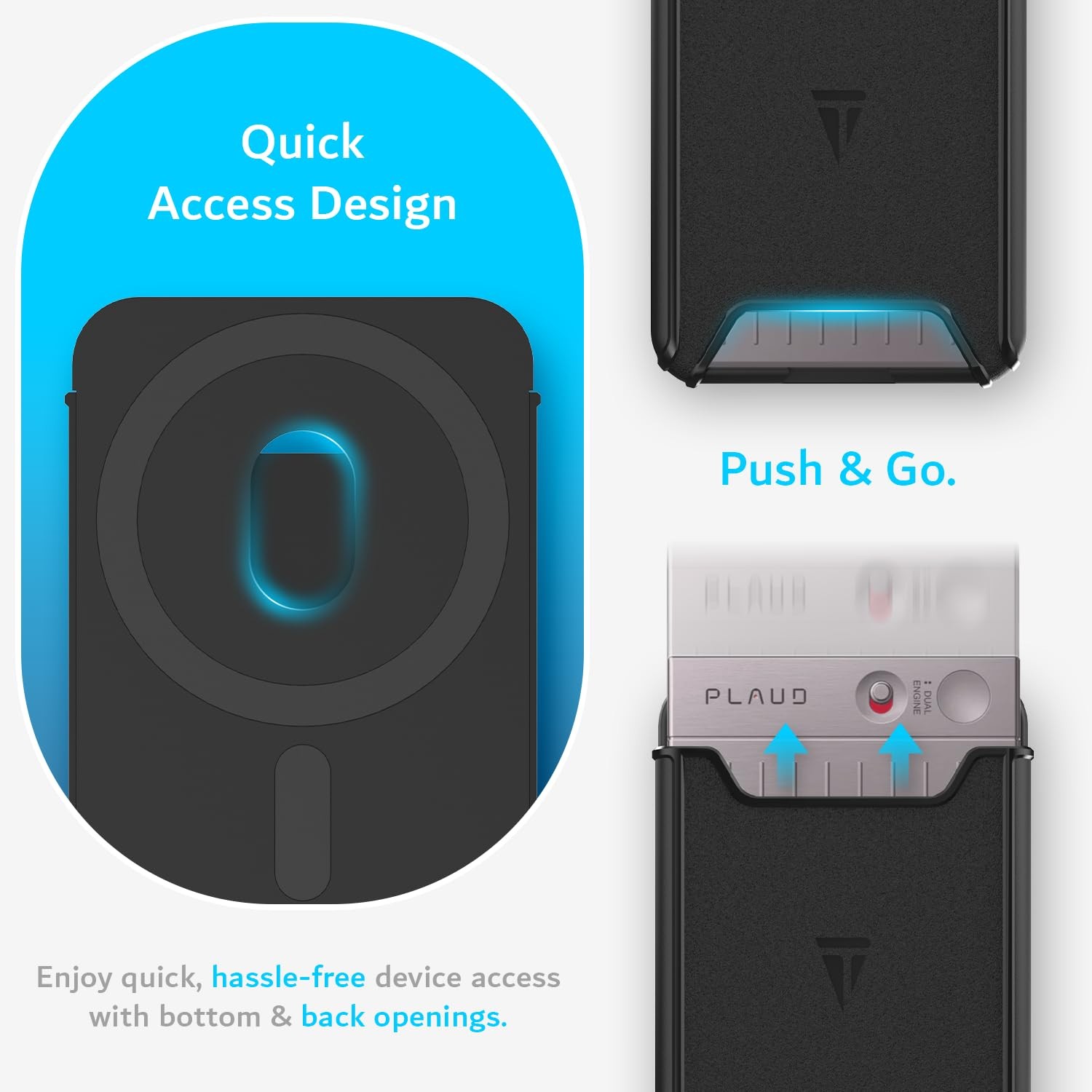 TUDIA Magnetic Holder for PLAUD Note and Plaud Note Pro AI Voice Recorder Case –
