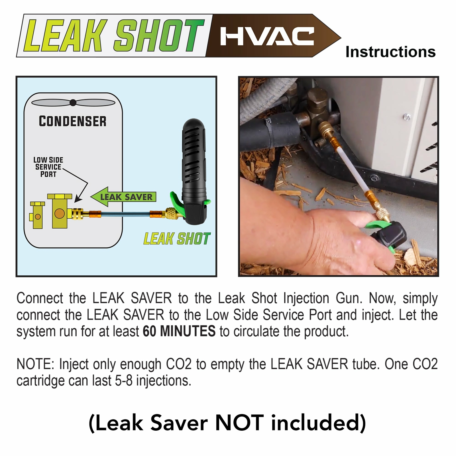 Leak Shot HVAC – Condensate Drain Blaster and Leak Saver Sealant Injector